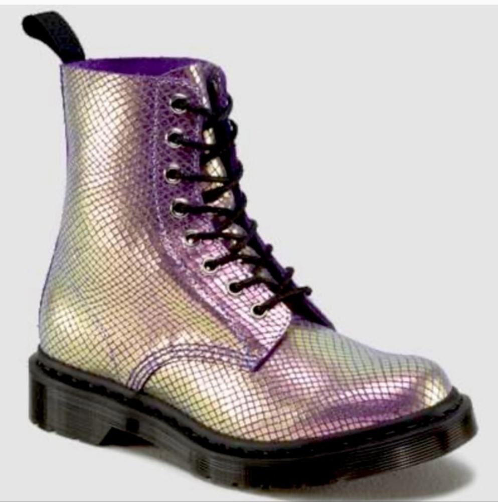 Doc Martens 1460 Pascal Boots Iridescent Lavender Size 10W/8M